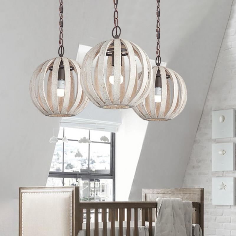 Bastide – Wood and Iron Cage Ceiling Light