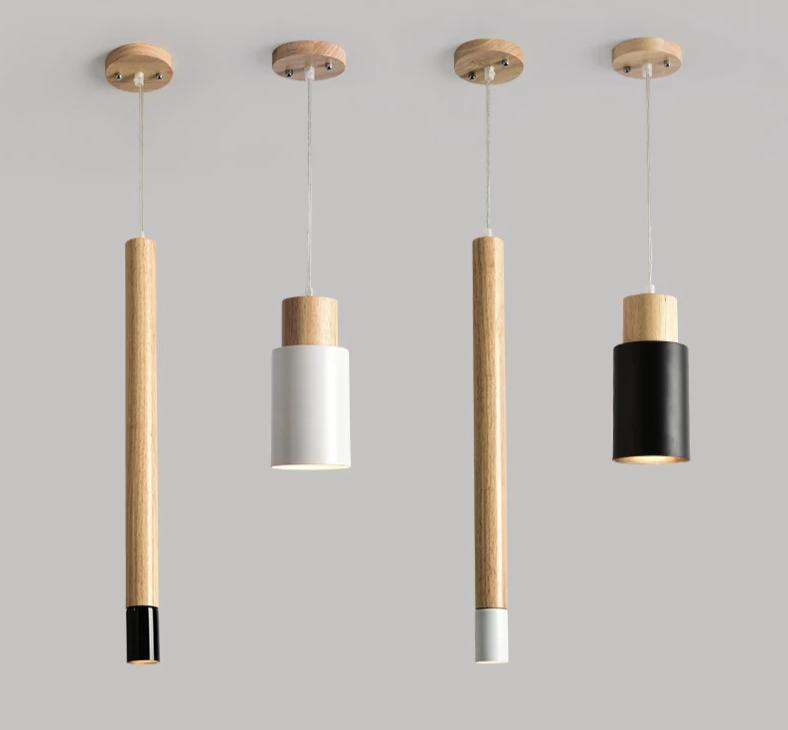 Lintel – Slim Nordic Wood & Iron Linear Pendant