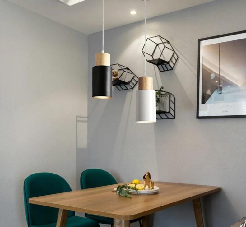 Lintel – Slim Nordic Wood & Iron Linear Pendant