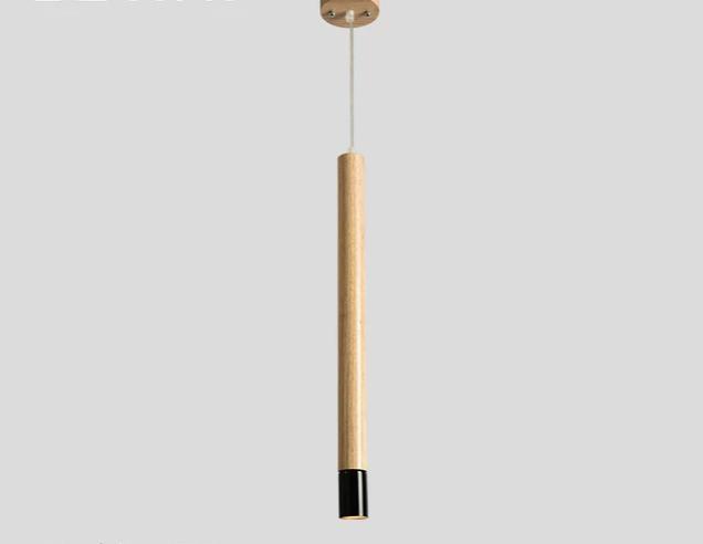 Lintel – Slim Nordic Wood & Iron Linear Pendant