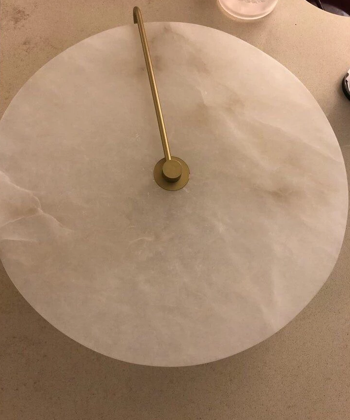 Medallion – Marble-Effect Circular Iron Wall Light
