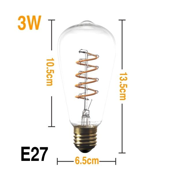 Amber – Vintage-Style E27 LED Filament Bulb