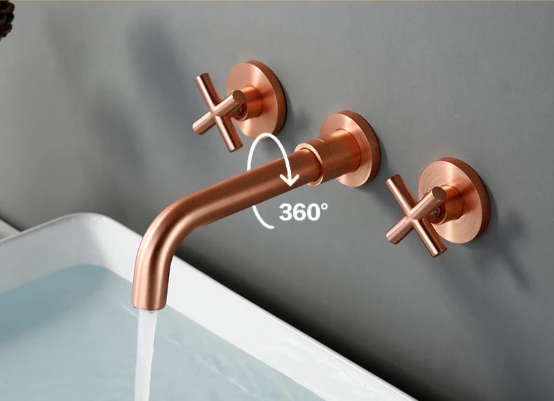 Quarry – Wall-Mounted Cross-Handle Basin Faucet