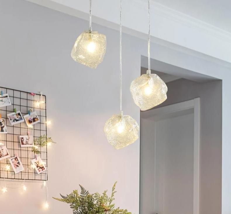 Keystone – Glass Stone & Iron Multi-Drop Pendant