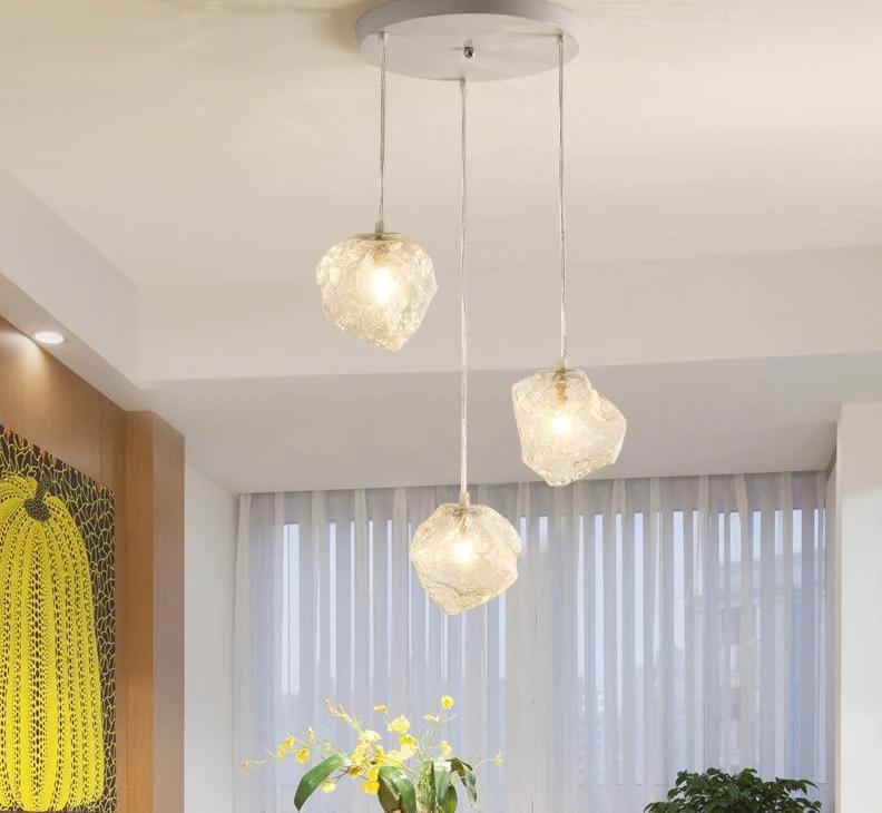 Keystone – Glass Stone & Iron Multi-Drop Pendant