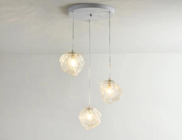 Keystone – Glass Stone & Iron Multi-Drop Pendant