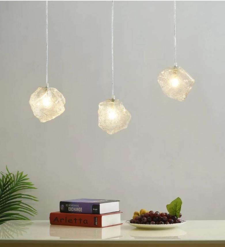 Keystone – Glass Stone & Iron Multi-Drop Pendant