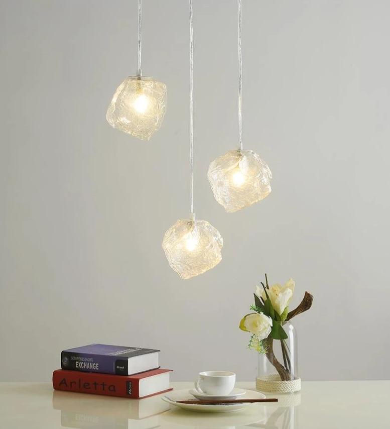 Keystone – Glass Stone & Iron Multi-Drop Pendant