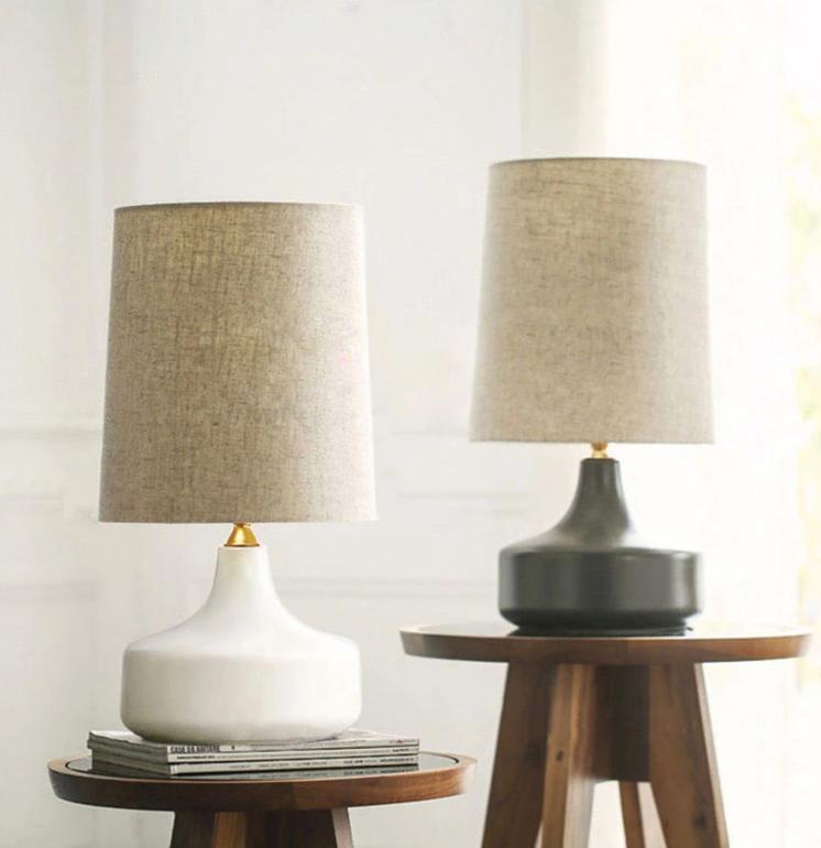 Maple – Iron and Fabric Shade Desk Lamp