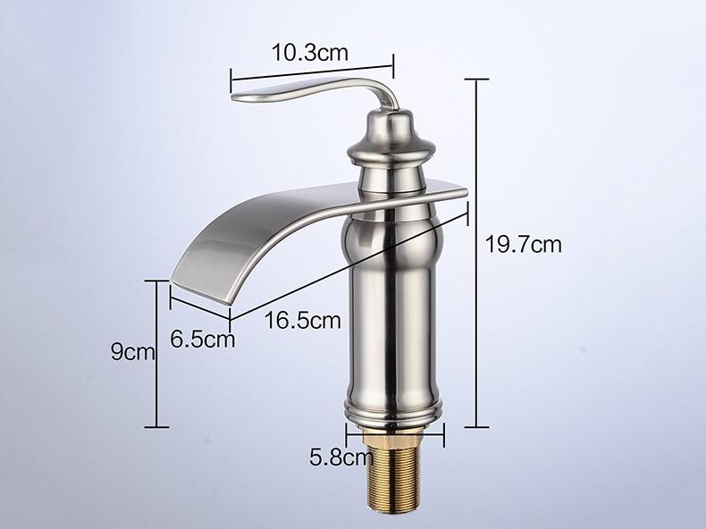 Torrent – Brass Waterfall Basin Mixer Tap
