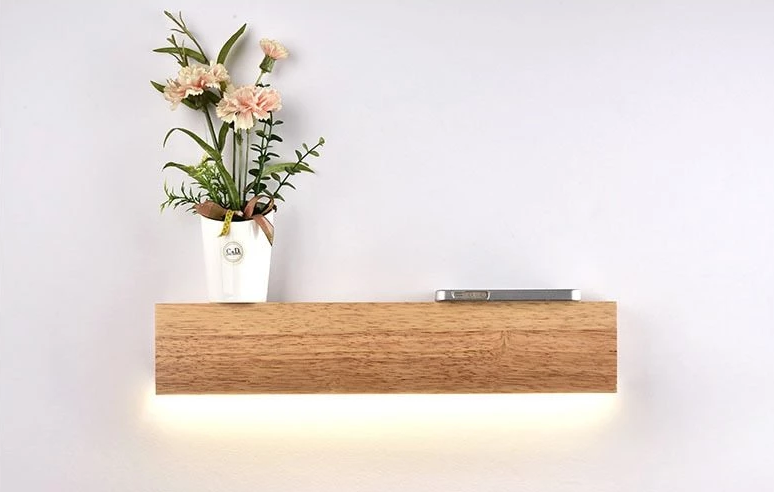 Ledge – Solid Oak Wall Shelf with Integrated LED Light