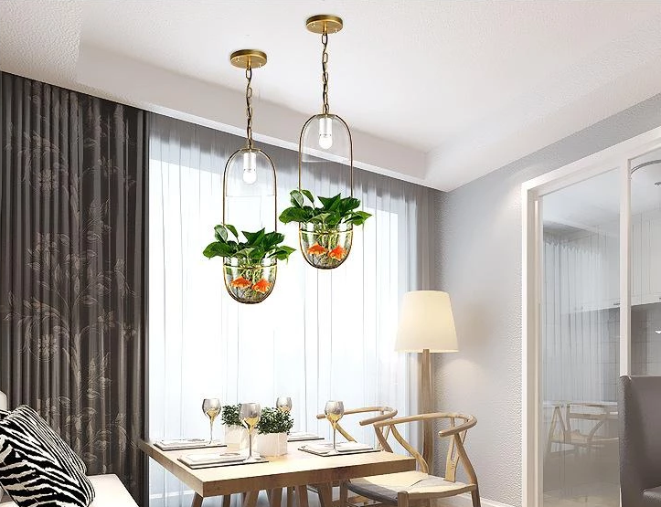 Pergola – Iron & Glass Hanging Planter Pendant