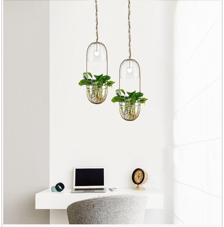 Pergola – Iron & Glass Hanging Planter Pendant