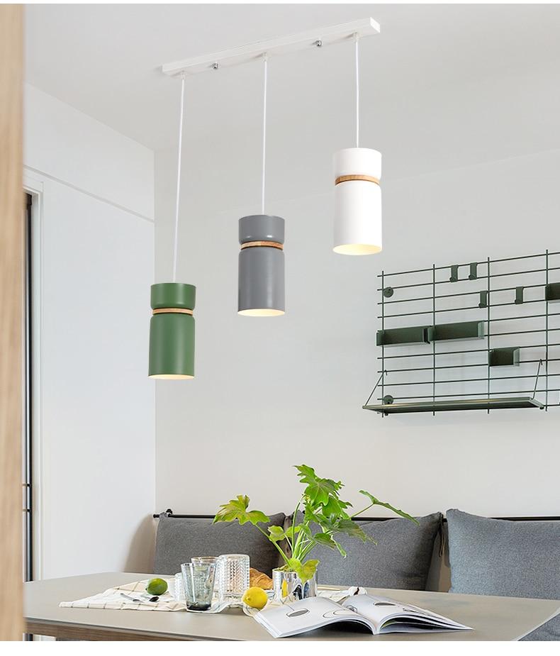 Gable – Nordic Iron & Wood LED Pendant Set