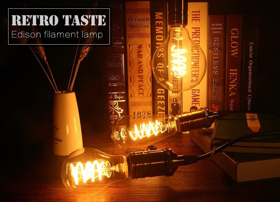 Amber – Vintage-Style E27 LED Filament Bulb