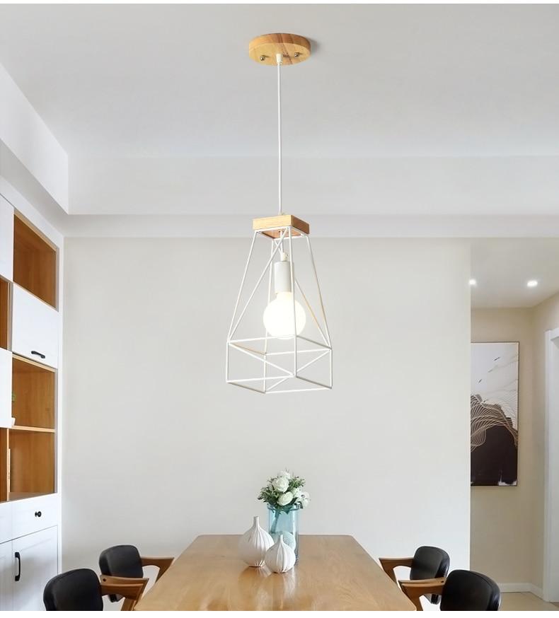 Corbel – Industrial Wood & Iron Cage Pendant