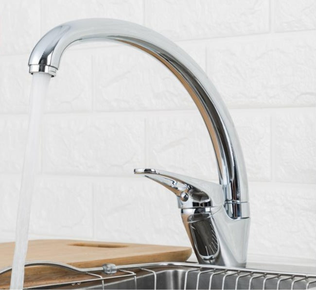 Pebble – Polished Brass Single-Hole Kitchen Tap