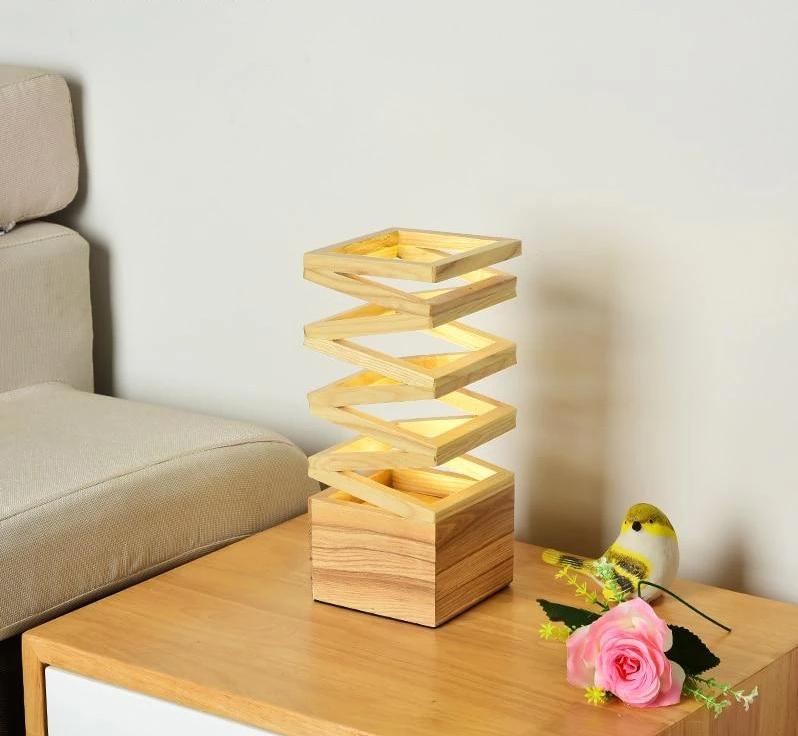 Truss – Folding Accordion-Arm Wood & Metal Desk Lamp