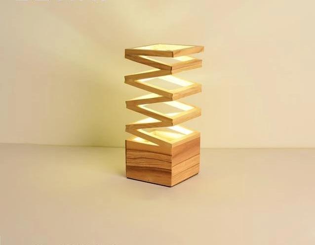 Truss – Folding Accordion-Arm Wood & Metal Desk Lamp