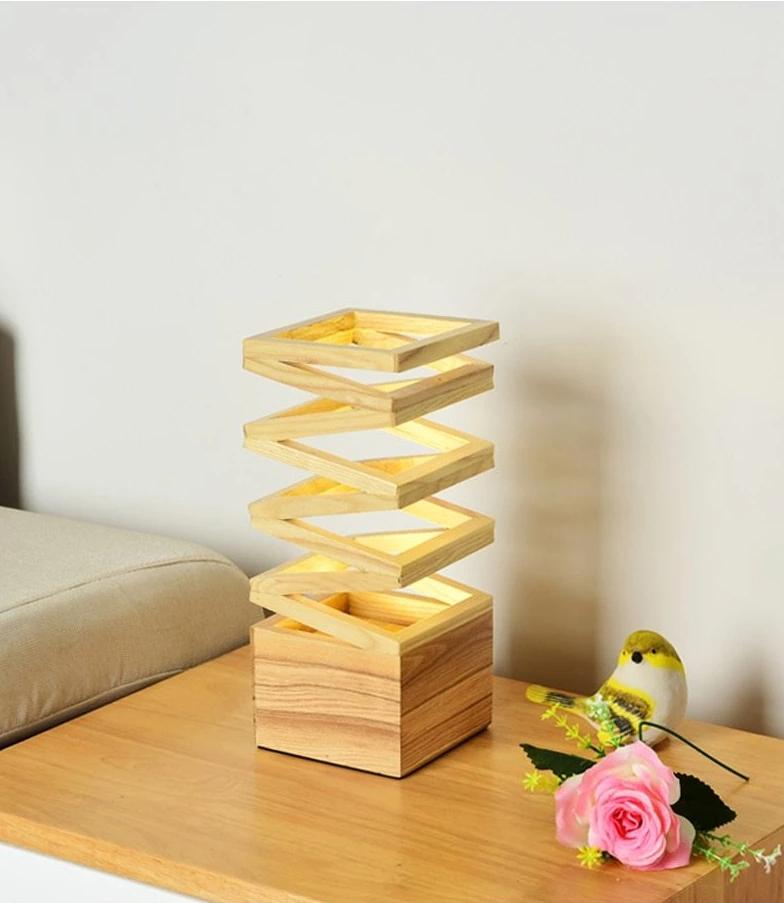 Truss – Folding Accordion-Arm Wood & Metal Desk Lamp