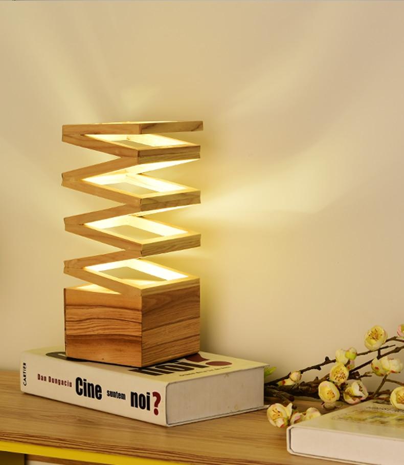 Truss – Folding Accordion-Arm Wood & Metal Desk Lamp