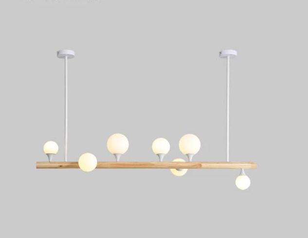 Rotunda – Wood & Glass Multi-Bulb LED Chandelier
