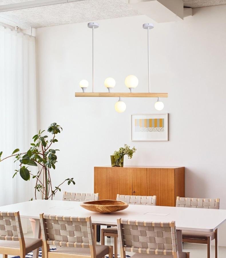 Rotunda – Wood & Glass Multi-Bulb LED Chandelier