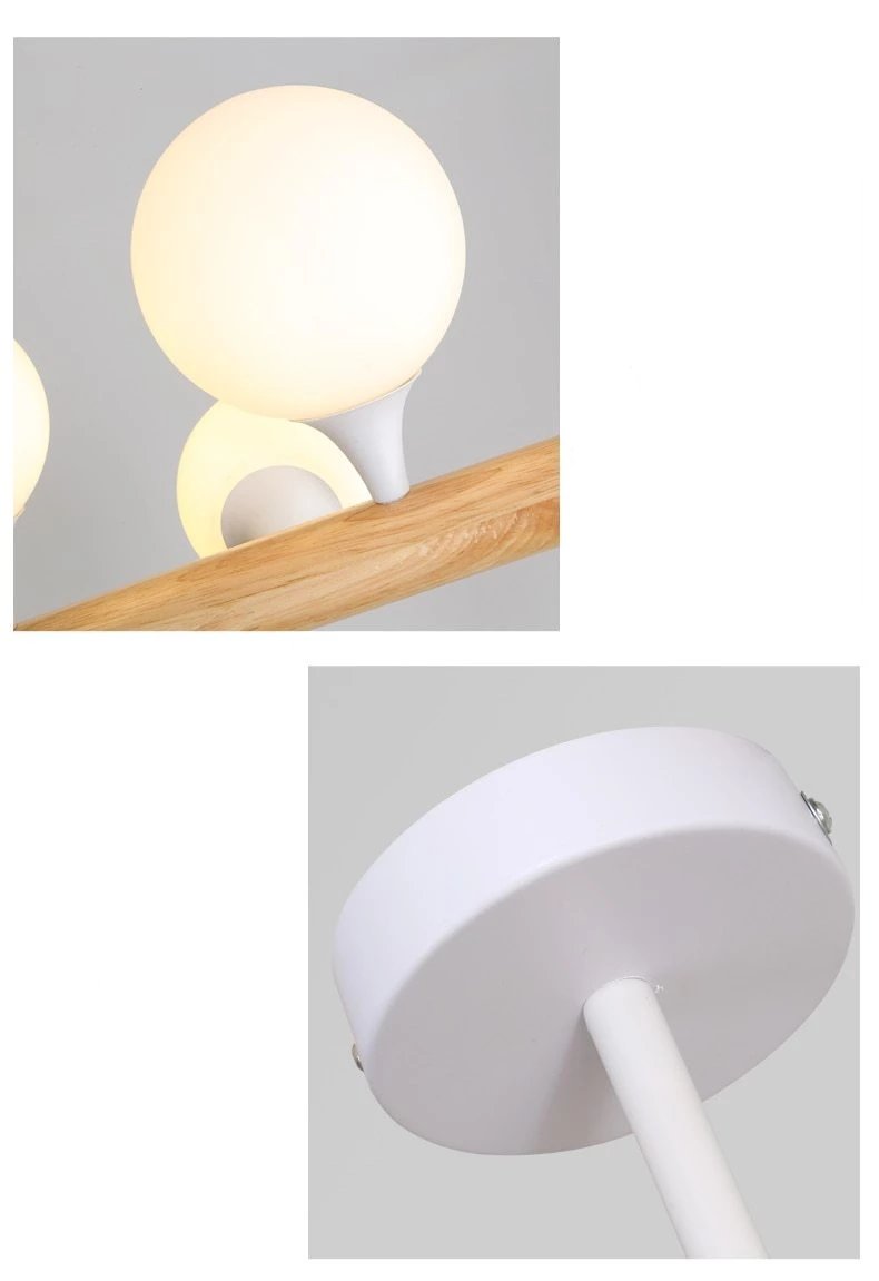 Rotunda – Wood & Glass Multi-Bulb LED Chandelier