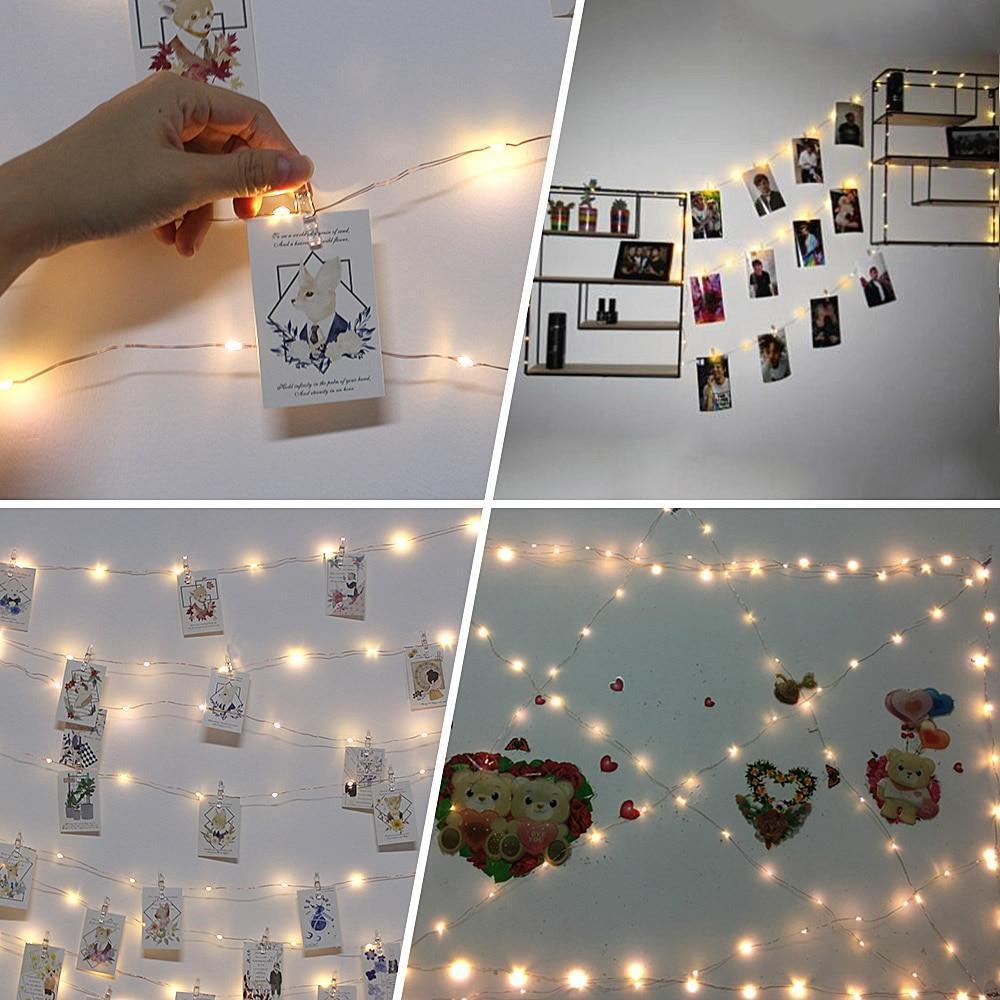 Meadow – Warm White Fairy Lights with Photo Clips