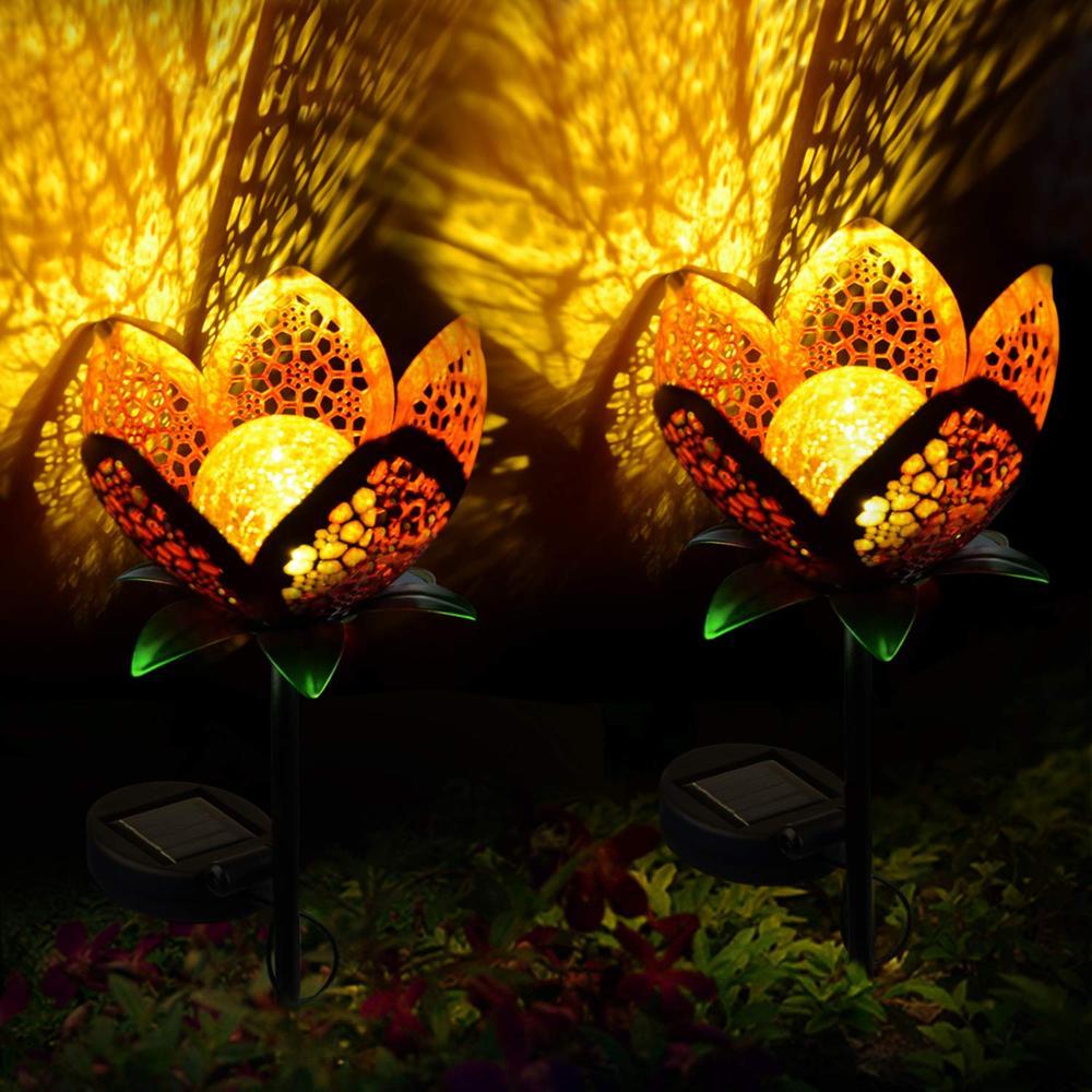 Rimini – Crackle Glass Solar Flower Stake Light
