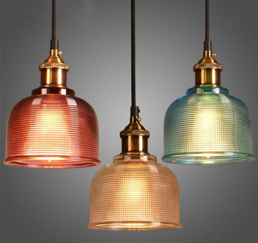 Ochre – Coloured Glass Retro Pendant Light