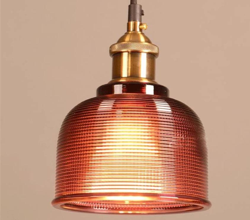 Ochre – Coloured Glass Retro Pendant Light