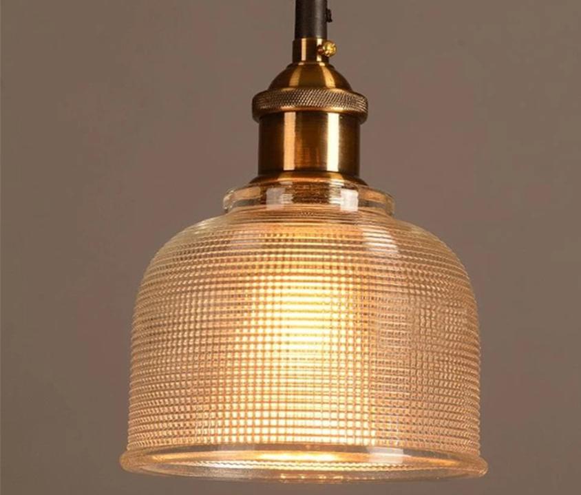Ochre – Coloured Glass Retro Pendant Light