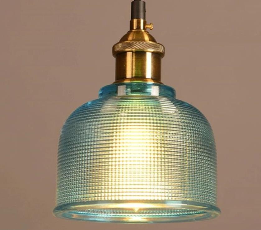 Ochre – Coloured Glass Retro Pendant Light