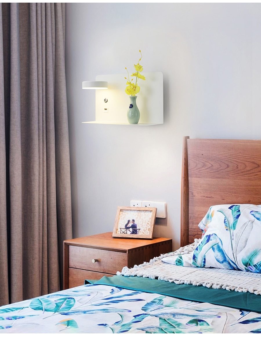 Merano – Bedside LED Wall Light with USB Charger