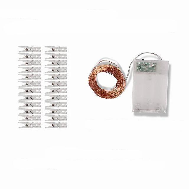 Meadow – Warm White Fairy Lights with Photo Clips