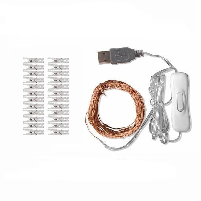 Meadow – Warm White Fairy Lights with Photo Clips