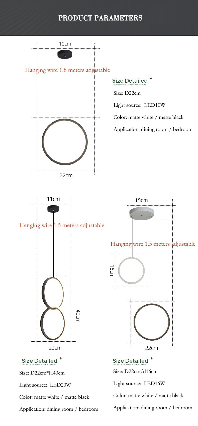 Sorrento – Circular Acrylic LED Ring Pendant