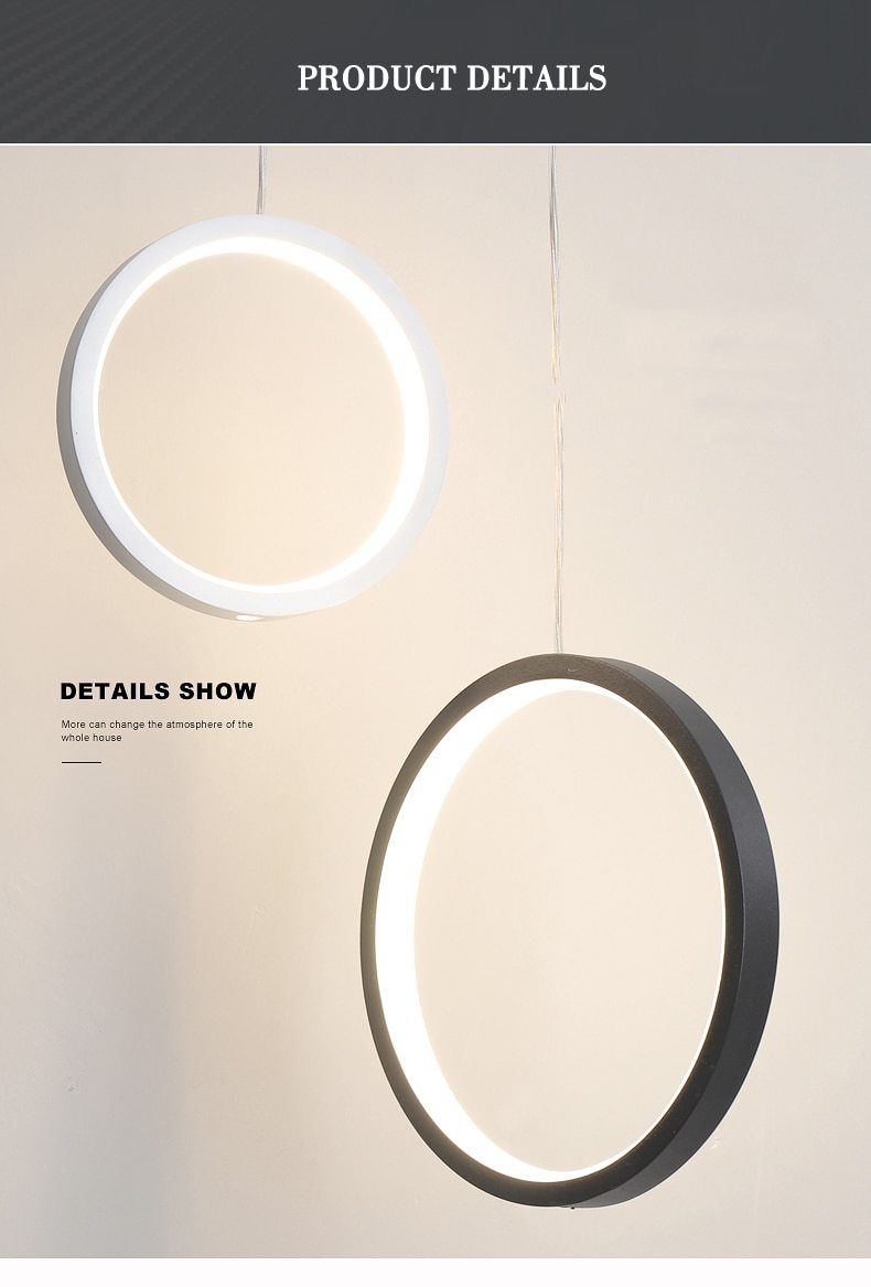 Sorrento – Circular Acrylic LED Ring Pendant