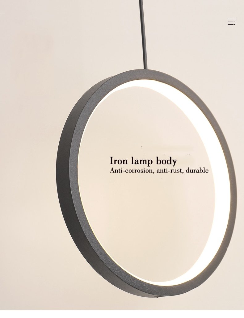 Sorrento – Circular Acrylic LED Ring Pendant