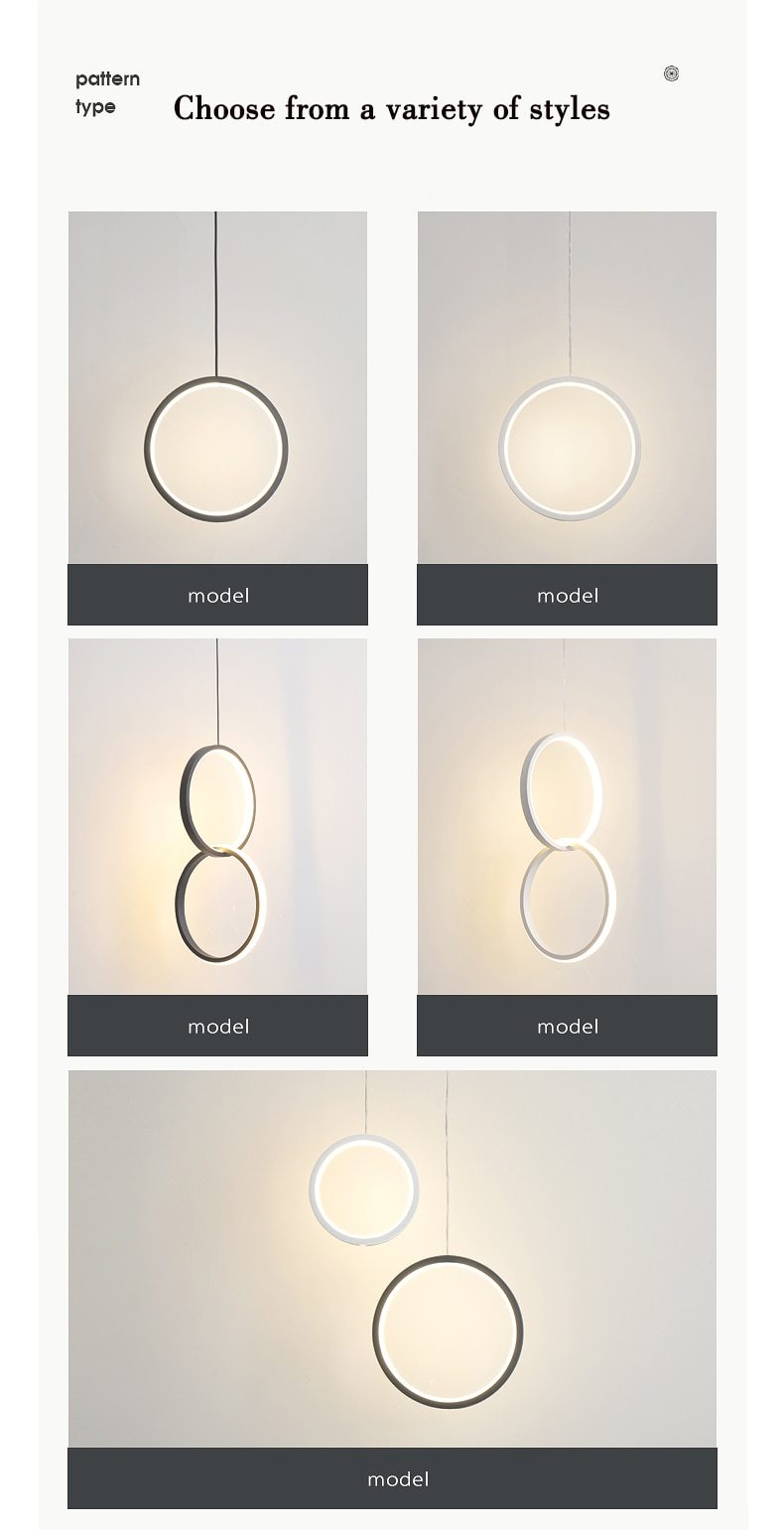 Sorrento – Circular Acrylic LED Ring Pendant