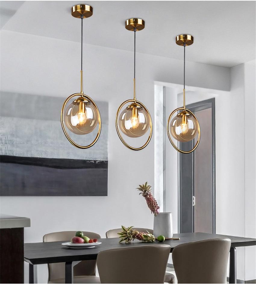 Verona – Glass Globe Ring Pendant Light