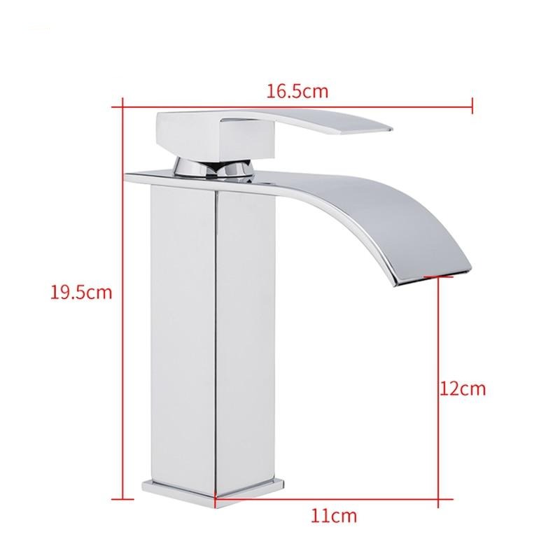 Cascade – Chrome Waterfall Spout Basin Faucet