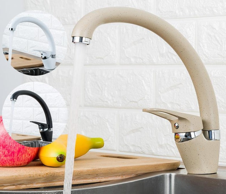 Pebble – Polished Brass Single-Hole Kitchen Tap