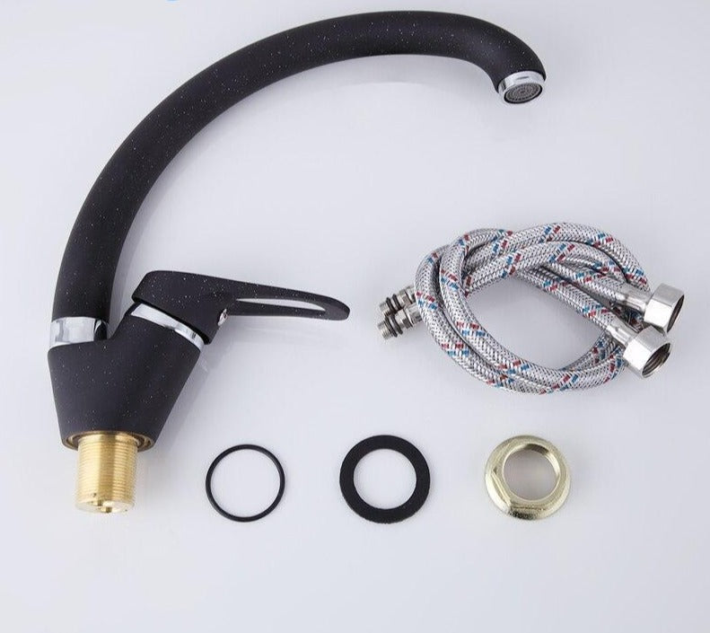 Pebble – Polished Brass Single-Hole Kitchen Tap