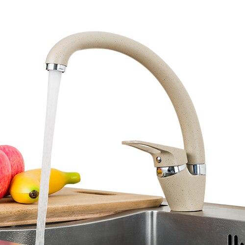Pebble – Polished Brass Single-Hole Kitchen Tap