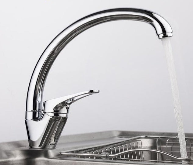 Pebble – Polished Brass Single-Hole Kitchen Tap