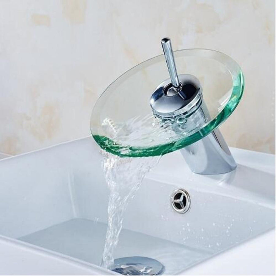 Lagoon – Glass Disc Waterfall Basin Faucet