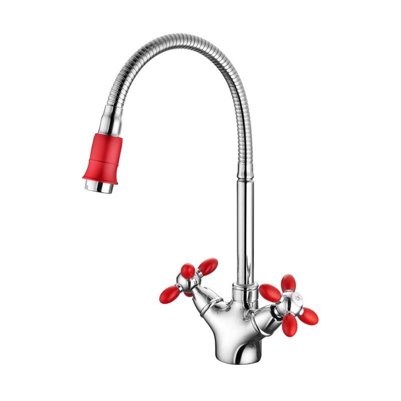 Coral – Two-Handle Colour-Accent Kitchen Tap