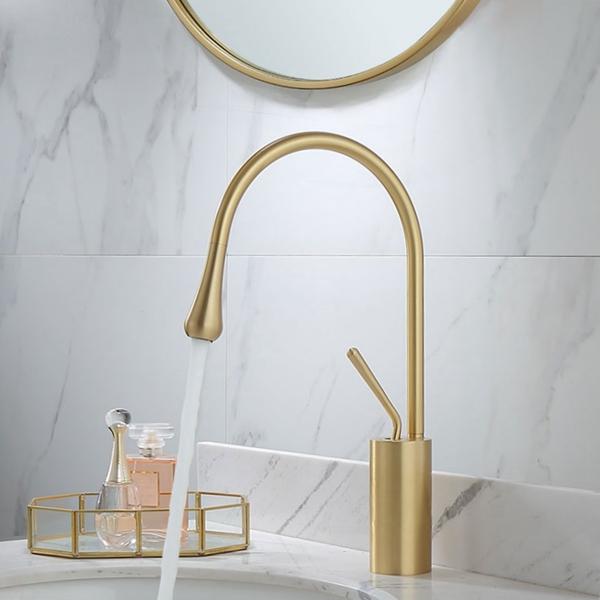 Alder – Tall Swivel-Spout Brass Basin Faucet